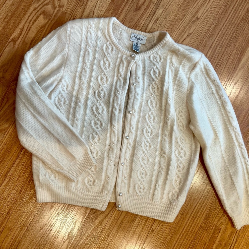 Essential Elements Sweater with Beads (Lambswool/Rabbit Hair) Petite Small